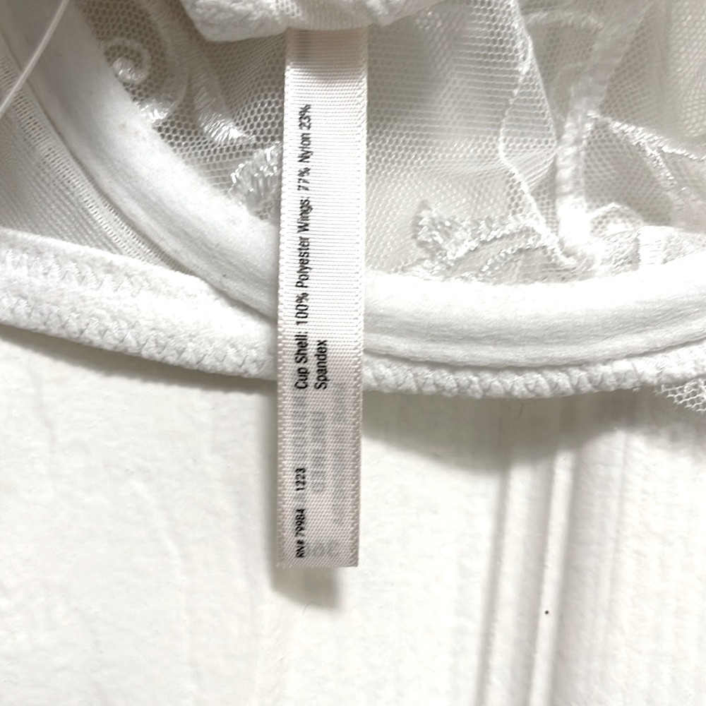 NWT SOMA Sensuous Lace Unlined Bra in Optic White - Picture 9 of 9